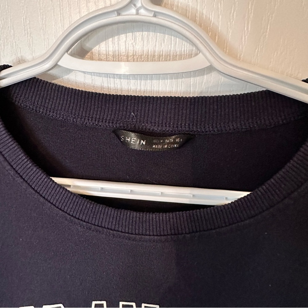 Navy Blue Los Angeles California Sweatshirt crew neck women’s size M SHEIN A0176 - Picture 4 of 10